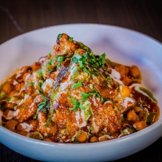 Veg Samosas Chaat